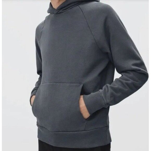 Everlane Men’s Small Hoodie Sweatshirt Gray New With Tag Kangaroo Pocket Organic - Picture 2 of 8